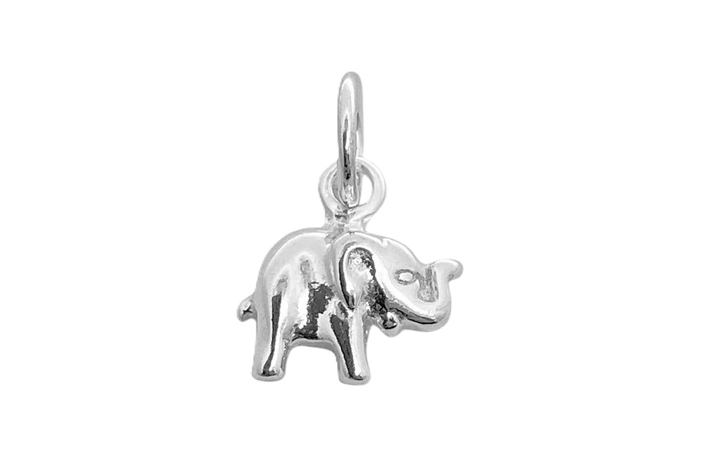[17014PPL] Colgante plata 925 charm elefante 9x9mm