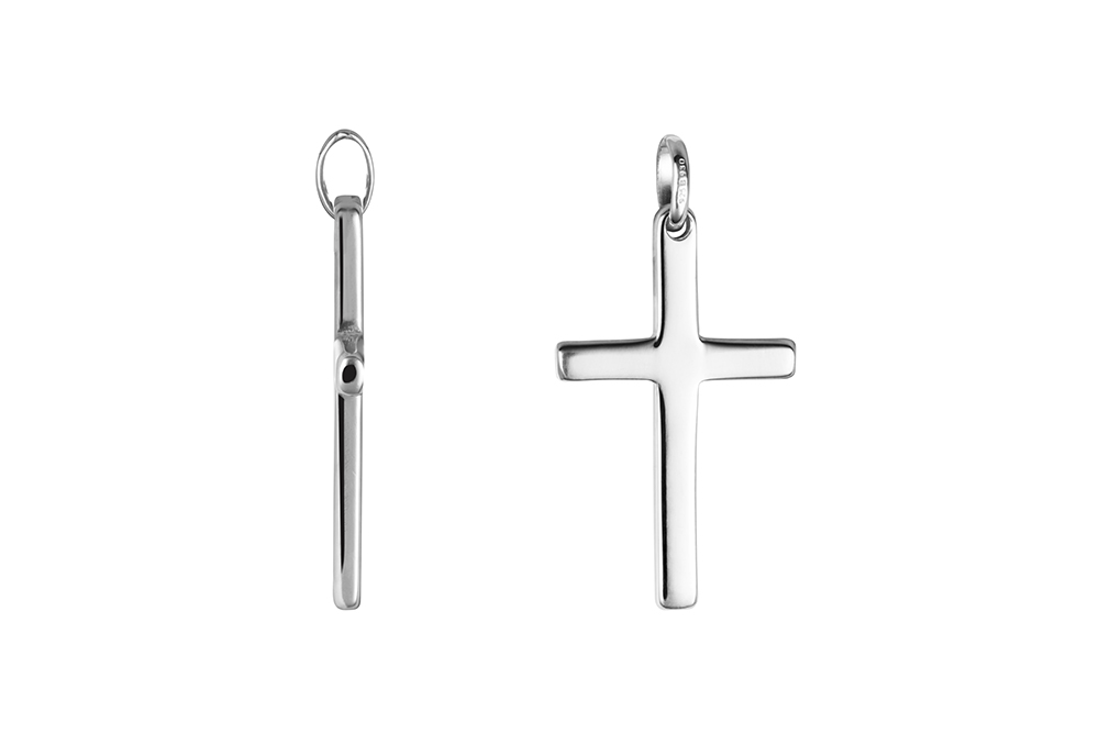 Sterling silver 24x15mm cross pendant
