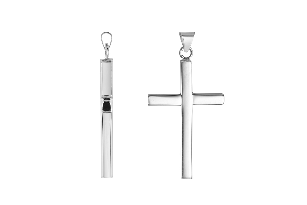 Sterling silver 33x20mm cross pendant