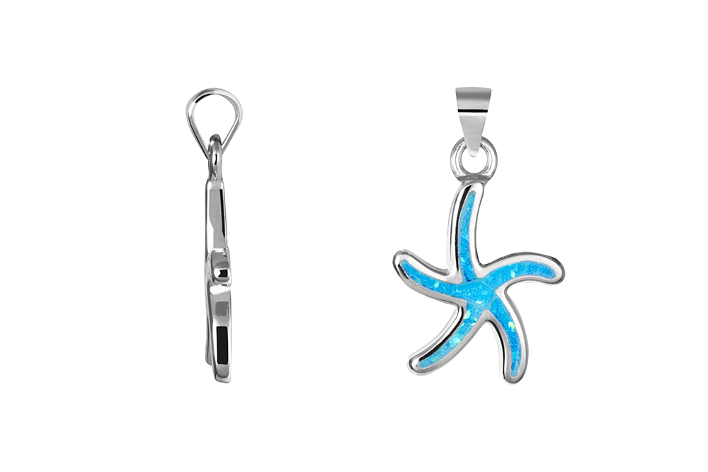 Colgante plata 925 estrella de mar 18x13mm
