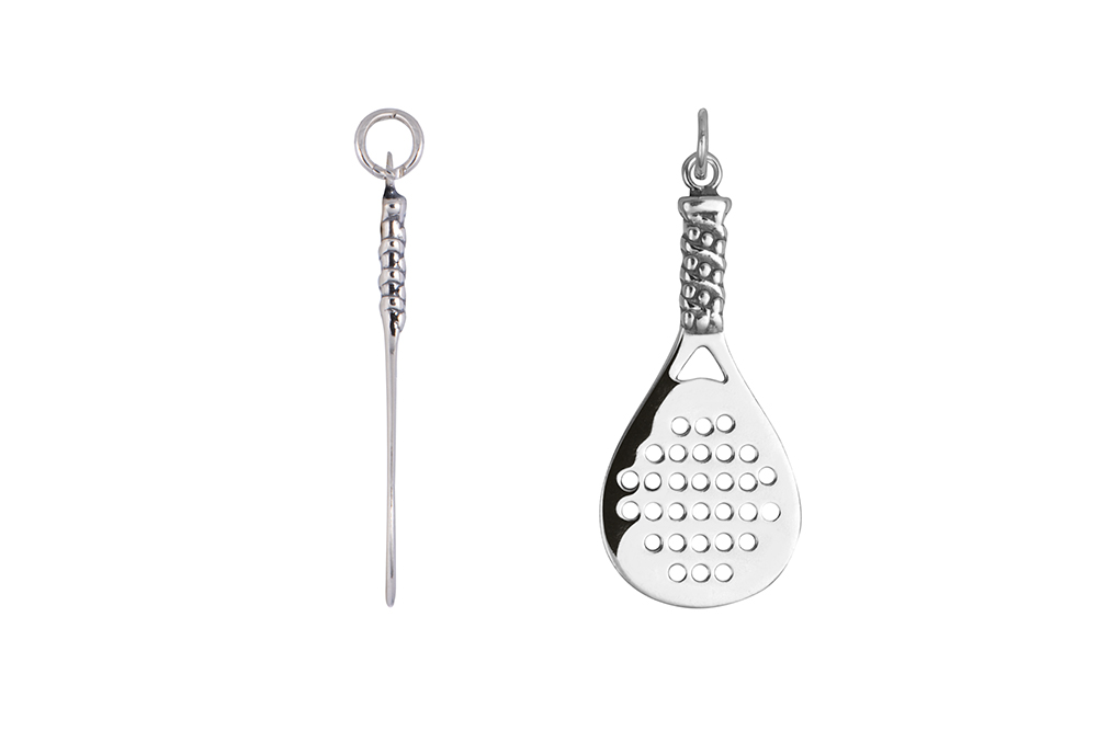 Sterling silver padel paddle 32x14mm pendant