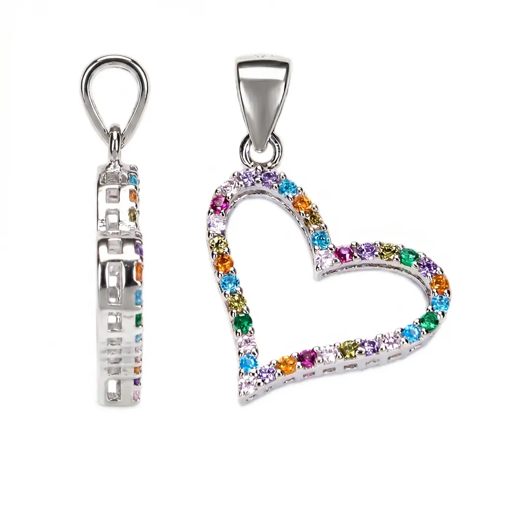 Colgante plata 925 silueta corazón 20x18mm