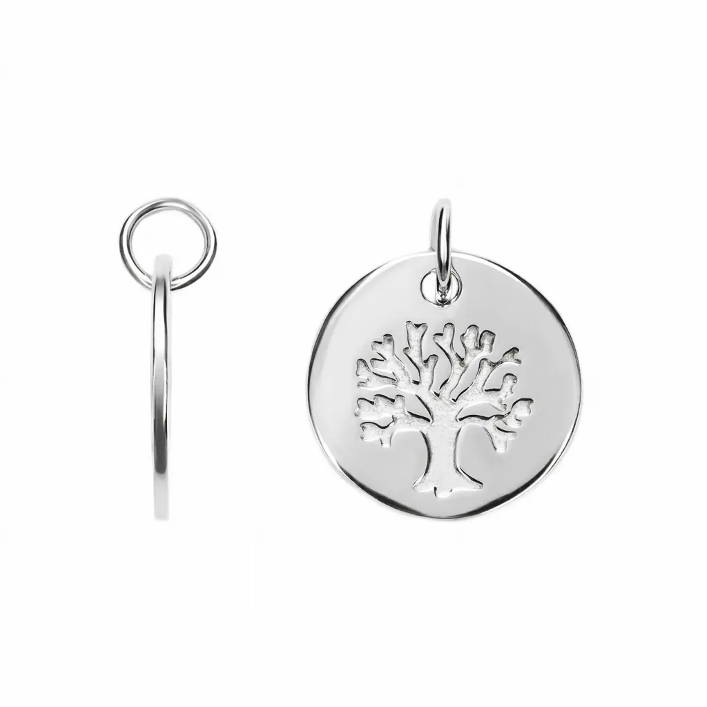 Colgante plata 925 placa arbol de la vida 12mm
