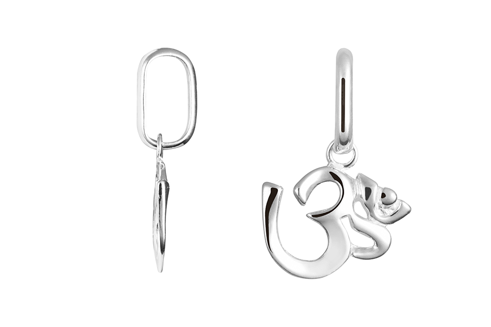 Sterling silver om symbol pendant