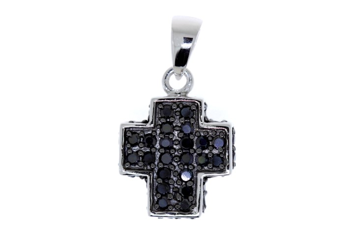 Colgante plata 925 cz cruz 