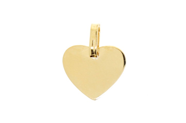 Placa plata 925 corazon pequeño 12x14mm