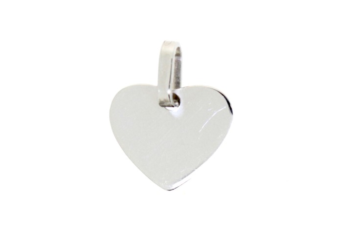 Placa plata 925 corazon pequeño 12x14mm
