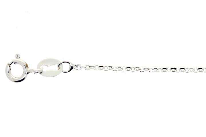 Silver 925 dc anchor chain 035 80cm rhodium
