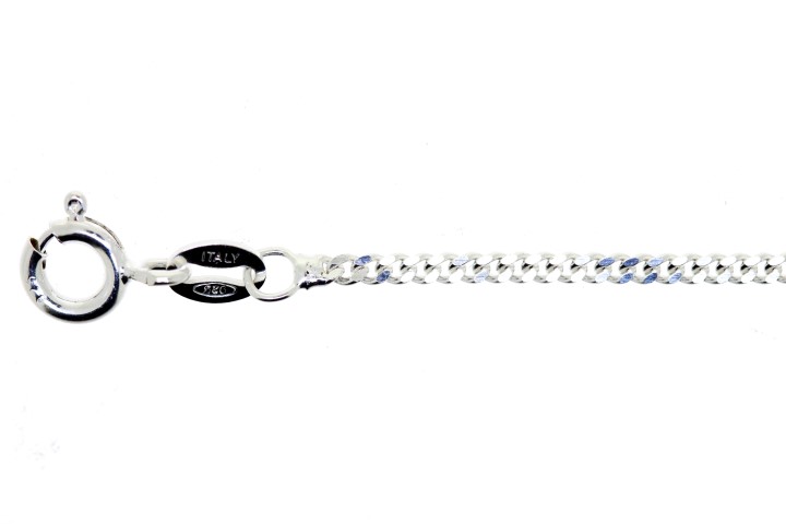 [04085C4000PL] Cadena plata 925 barbada diamantada 2 lados 050 1.8mm (40 cm)