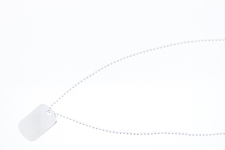 Cadena bola 60cm 200 + placa militar 