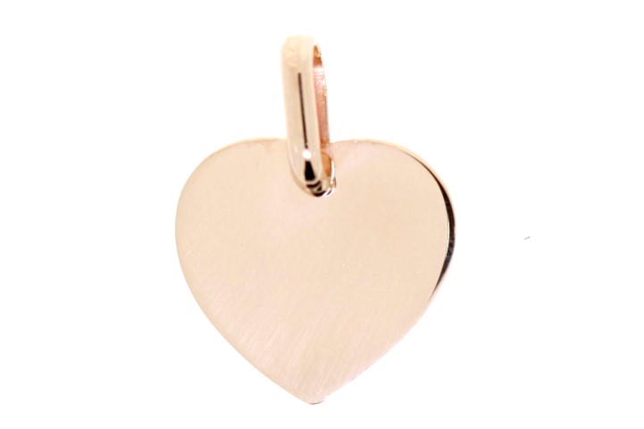 Placa plata lisa 925 corazon 
