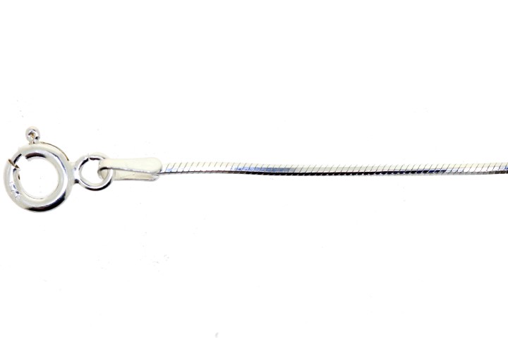 [04518C4000PL] Dc 8 sided snake chain 60cm sterling silver (40 cm)