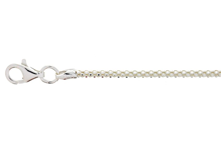 [04520C4000PL] Cadena plata 925 coreana diamantada 180 (40 cm, Plata)