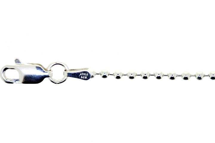 Bead chain 200 80cm sterling silver