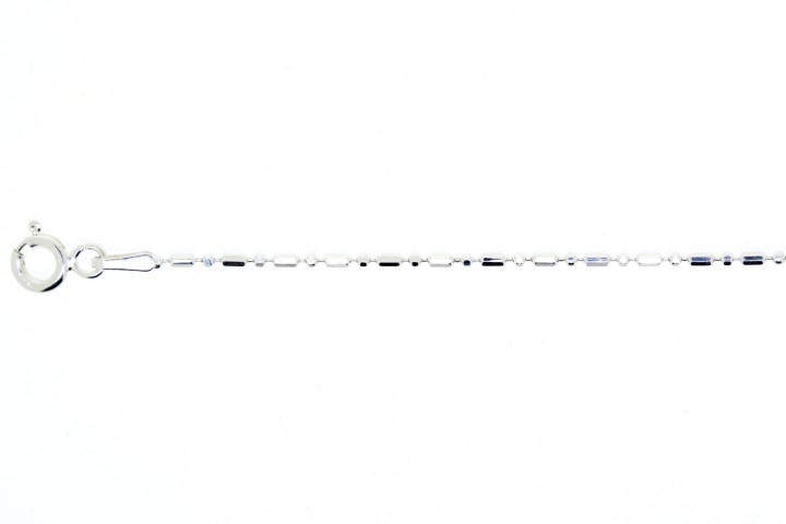 Bead chain 1+1 dc 120 50cm sterling silver