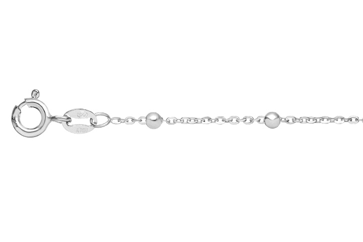 [04546C3000PL] Dc anchor chain 035 ball 25mm (30 cm + 5 cm extension, Sterling silver)