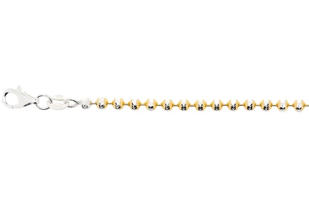 Cadena plata 925 bola diamantada 3mm 