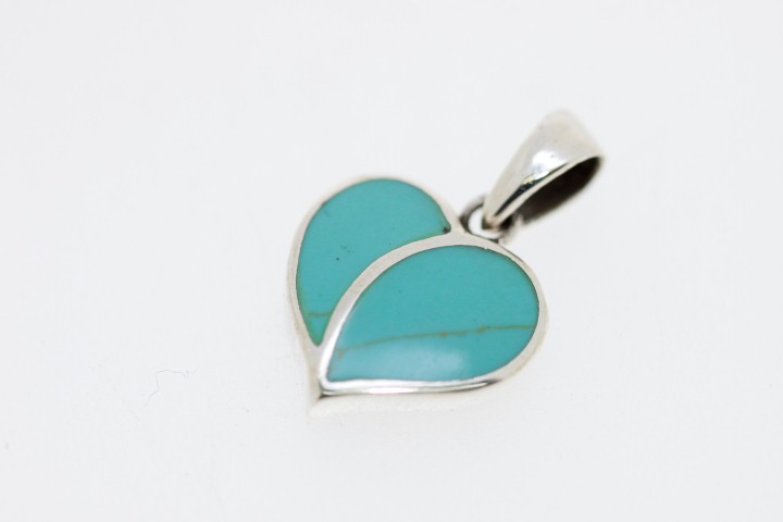 Colgante plata lisa corazon 