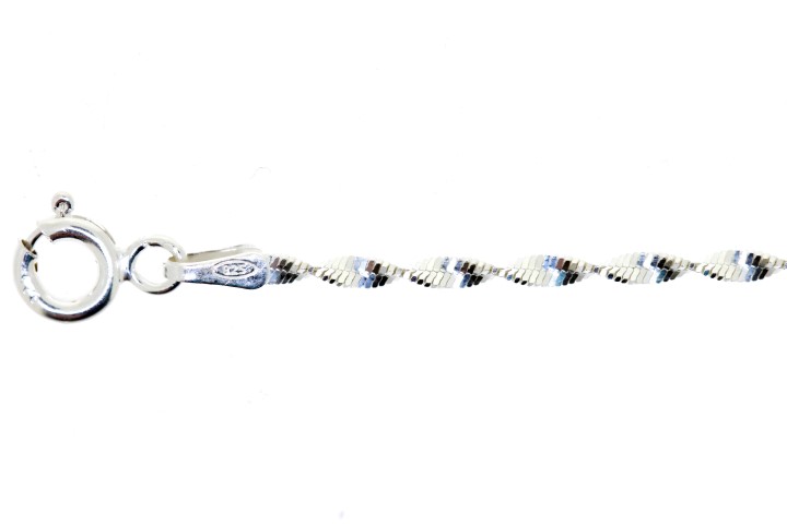 Twisted chain 020 45cm sterling silver