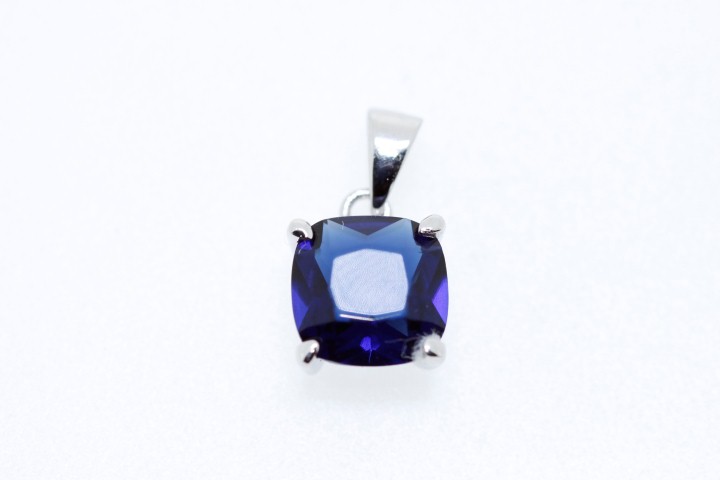 Colgante plata 925 cz cuatro grapas 