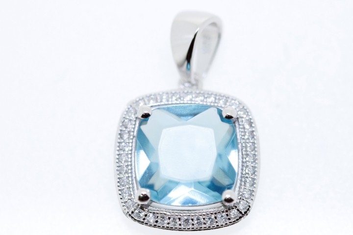 Colgante plata 925 con zirconitas 