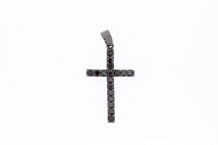 Colgante plata cruz cz 