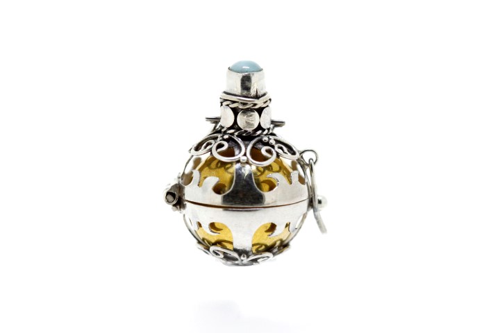 Colgante llamador de angeles plata 925 