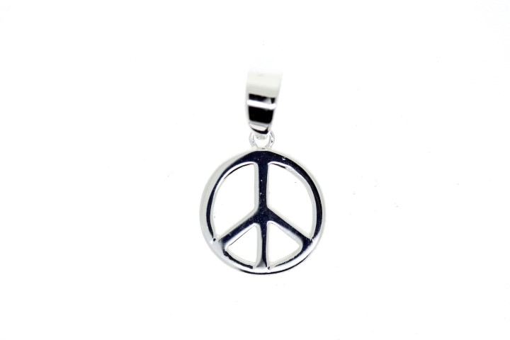 Colgante charm plata 925 simbolo de la paz 