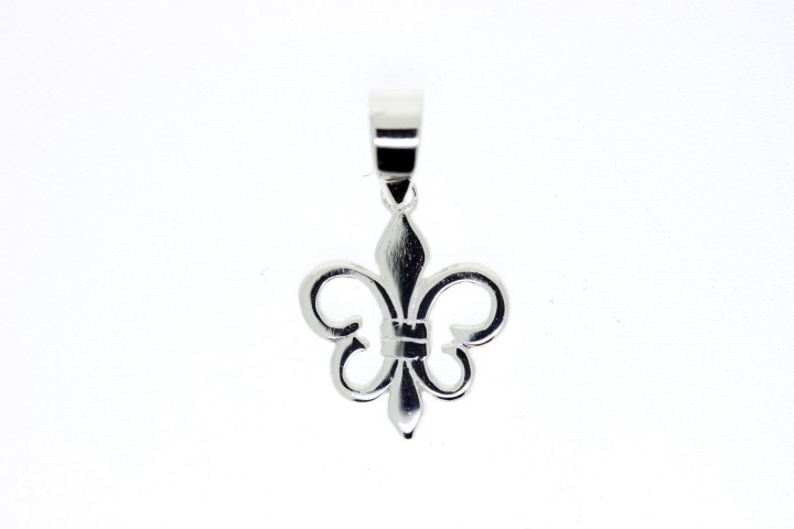Colgante charm plata 925 flor de lis