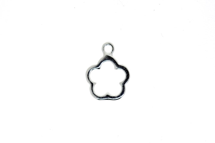 Pendant charm silver 925 flower