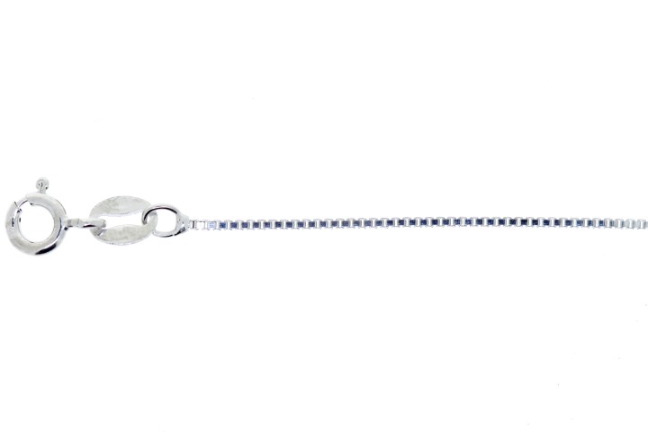 Box chain 015 50cm sterling silver