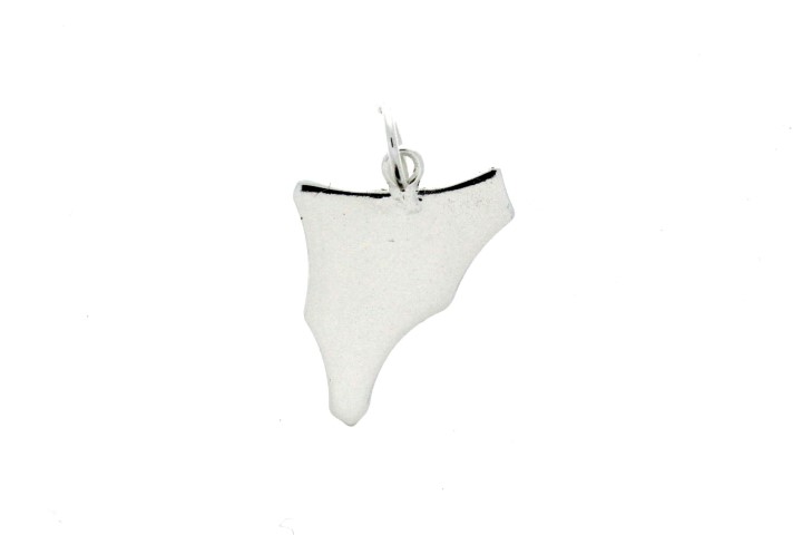 Catalonia map silver pendant 925