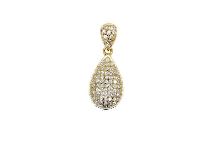 [067670002ZBL] Silver 925 microsetting pendant cz (Gold plated)