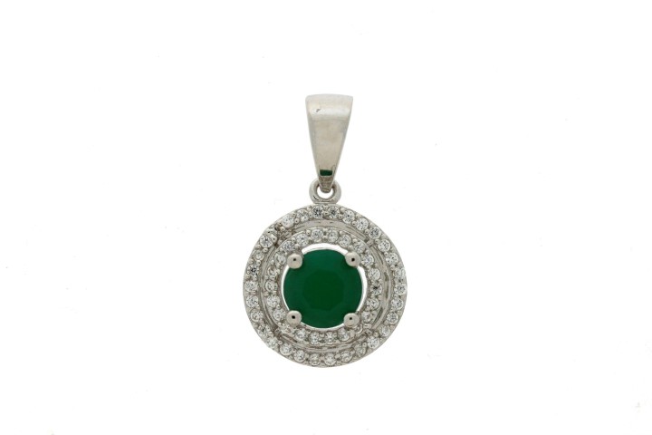 Colgante plata 925 micropave zirconita 