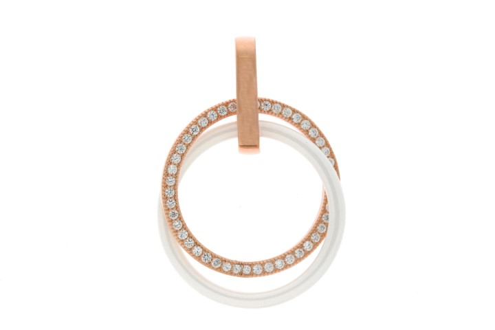 Silver 925 pendant ceramic cz