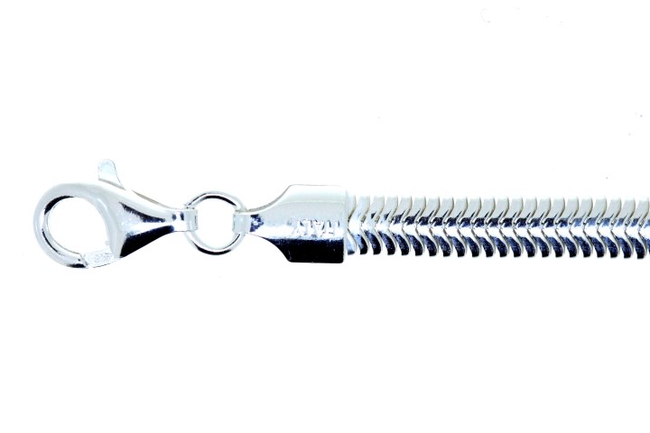 Oval real snake chain silver 9 60cm sterling silver