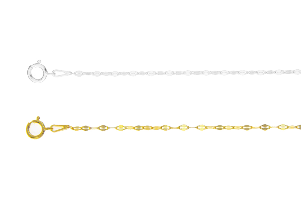 Fancy anchor chain 030 45cm rhodium