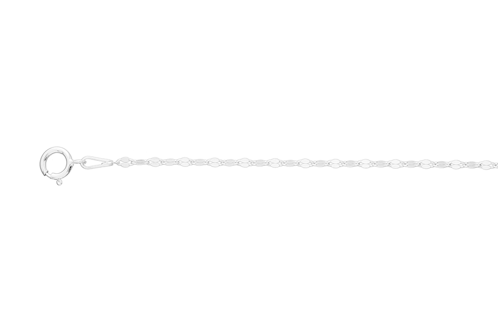 Fancy anchor chain 030 45cm rhodium