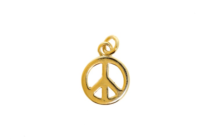 Silver 925 charm peace symbol