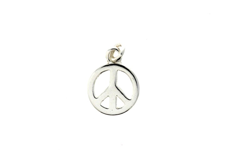 Colgante charm plata 925 simbolo paz 