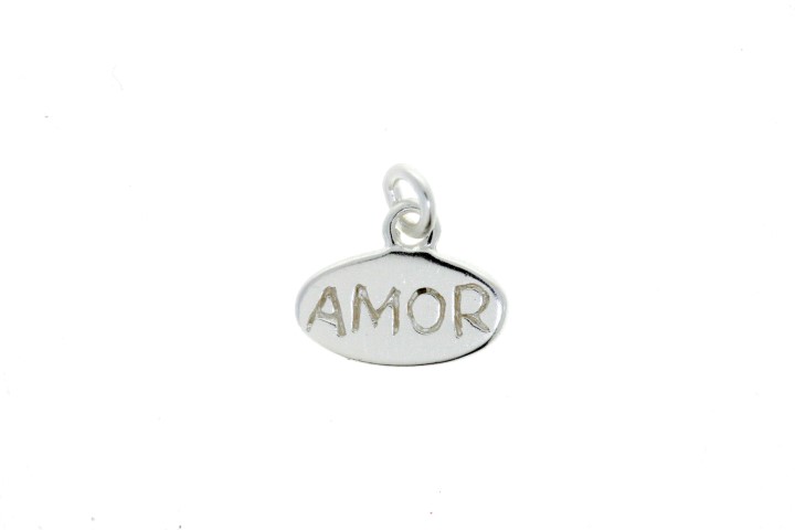 Silver 925 charm love plate