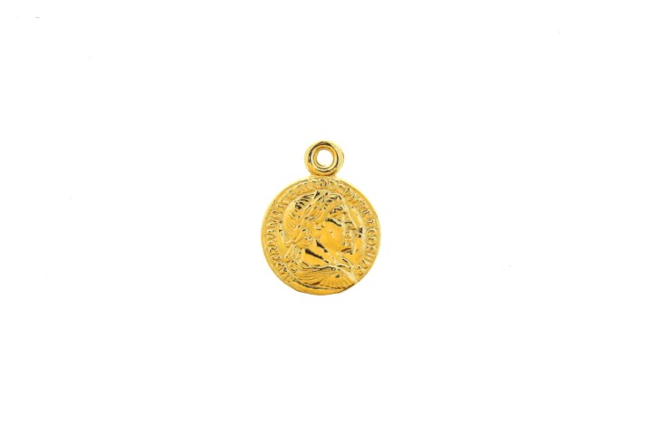 Colgante charm plata 925 moneda pequeña 