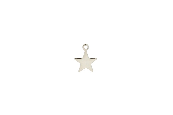 Colgante charm plata 925 estrella pequeña 8x7mm