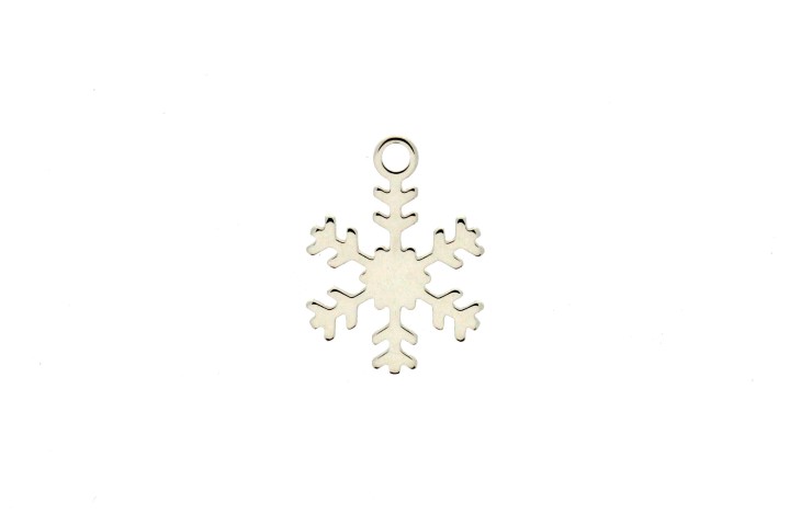 Colgante charm plata 925 copo de  nieve 
