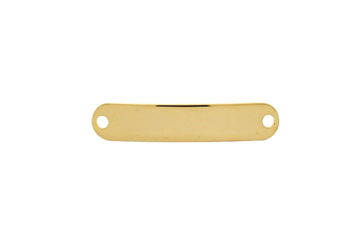 Placa plata 925 rectangular dos agujeros