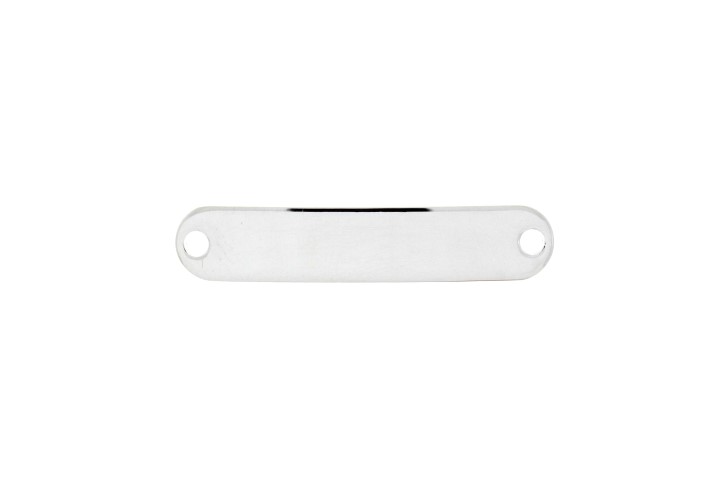 Placa plata 925 rectangular dos agujeros