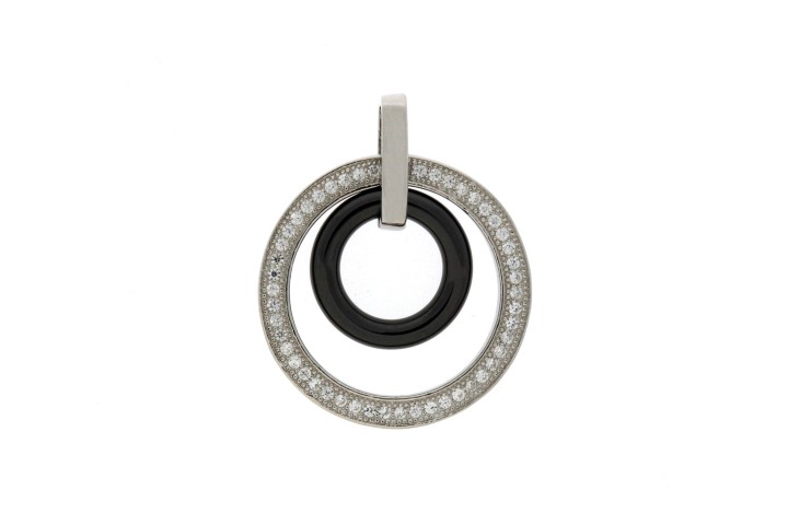 Colgante plata 925 ceramica con zirconita 
