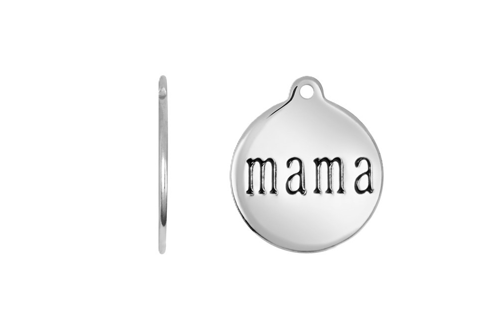 Placa plata 925 mama