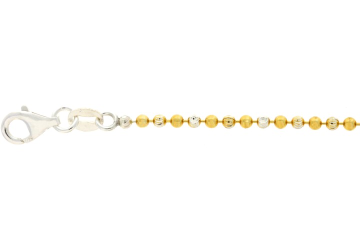 Cadena bola diamantada alternada 2mm 