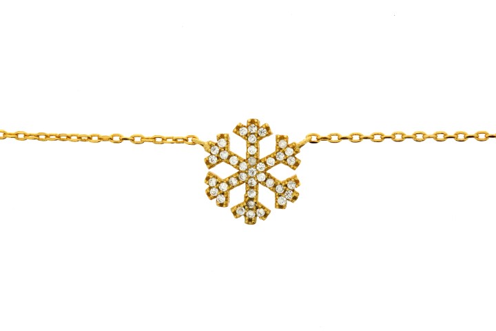 [07831C002ZBL] Silver 925 frost cz necklace 40+5cm rhodium (Gold plated)